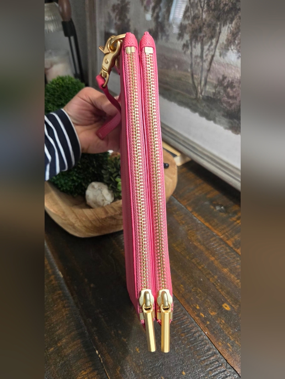 DAGNE DOVER essentials pink Clutch wallet Color Coral Pink NWOT - Picture 6 of 17